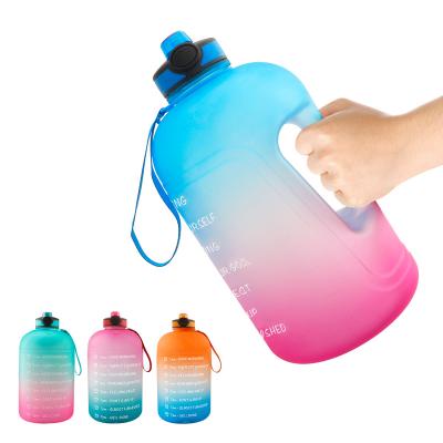 China Sustainable Water Bottle With Time Marker Bpa Free Reusable High Quality Plastic Sports Water Bottle With Time Marker for sale