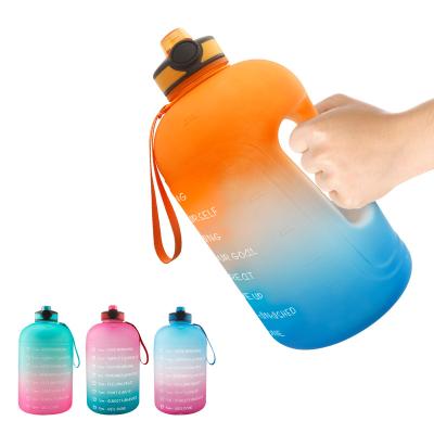 China Stocked 1 gallon 3.78L 128oz.outdoor sports bottle BPA free weather marker color custom logo. for sale