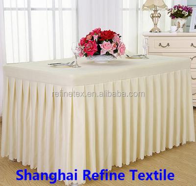 China Disposable Wedding Banquet Hotel Party Table Skirt for sale