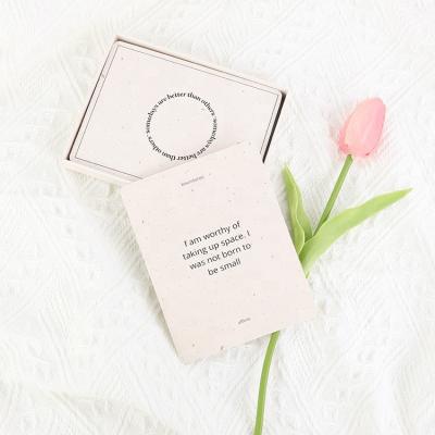 China Recycle / Customize Personalized Eco-Friendly Printing Inspirational Sustainable Mental Health Affirmation Cards for sale