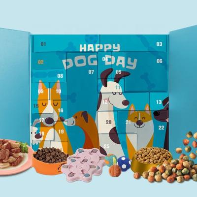 China Recyclable Custom Blank Reusable Pet Cat Advent Calendars Box For Dogs Treat Toy for sale