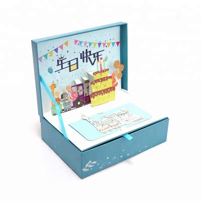 China Recyclable Birthday Gift Box 3d Special Custom Paper Pop Up Paper Packaging Box For Display for sale