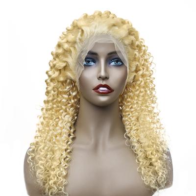 China Silky Straight Unprocessed Human Hair glueless lace wig, 13x6 Lace Front Wig, Brazilian 613 Curly Lace Front Wig in India for sale