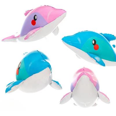 China 2022 22 inch birthday party decoration gift toy new product supplies 4D balloons dolphin balloons gift toy OEM for sale