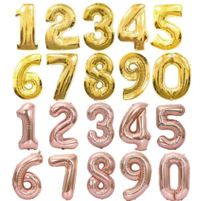 China Original Digital Material Decoration Toy Customized Style Letter Color Toy Foil Balloons Foil Number Gift Balloon Graduation Gift for sale