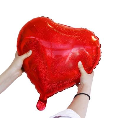 China Gift Toy For 18 Inch Radium Heart Foil Balloon Light Christmas Party Wedding Birthday Decoration Supplies Bag Gift Toy for sale