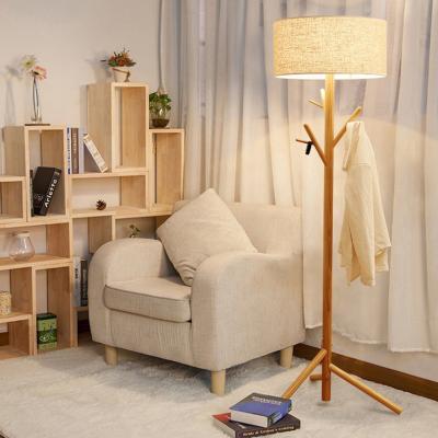 China Modern simplicity living room decoration tree branch floor lamp bedroom study room tripod solid wood indoor lighting for sale