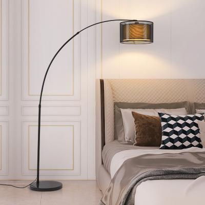 China Nordic simple modern peach luxury floor lamp floor lamp living room sofa light creative lighting with remote control floor light for sale