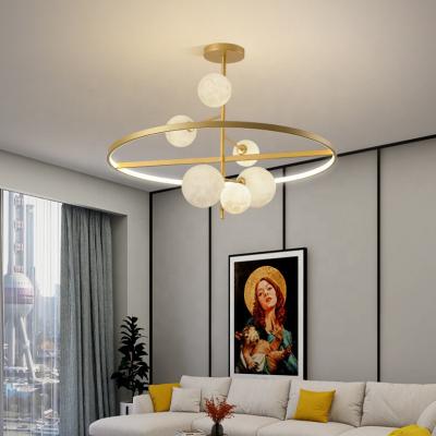 China 2022 New Design DIY Annular Modern Contemporary Hotel LED Home Chandelier Pendant Lamp for sale