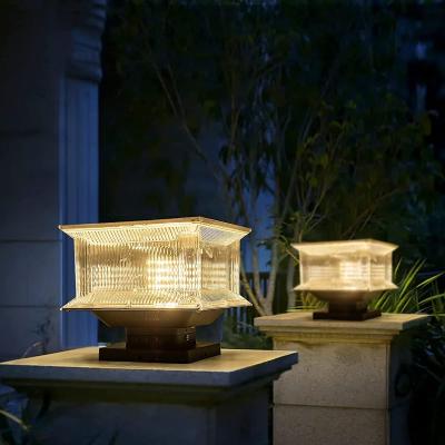 China Outdoor Solar Garden Villa Garden Lamp Yard Wall Fence Wall Post Lamp Waterproof Gate Light for sale