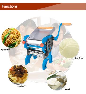 China Double Knives Homemade Pasta Maker Small Pasta Maker Hotels 150-2DD Manual Cutter Noodle Making Machine for sale