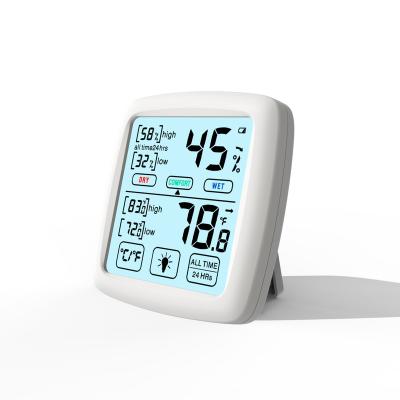 China ABS Digital Termometro Higrometro Termohigrometro Digital Hygrometer Indoor Outdoor Thermometer for sale