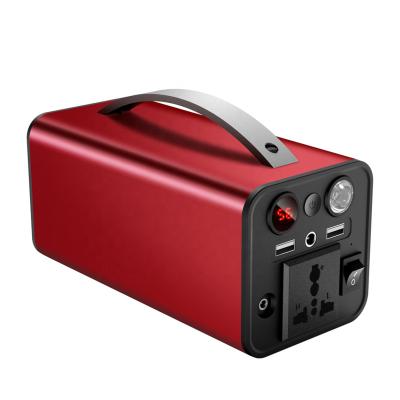 China Flashlight Wholesales Red Portable Power Banks Aluminum Alloy Frame Power Station USB Produced For Live Broadcasting for sale