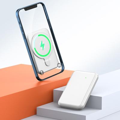 China Fast Charging Support Power Pocket Slim Charger For Mobile Phones White Portable Wireless Magnetic Power Banks for sale