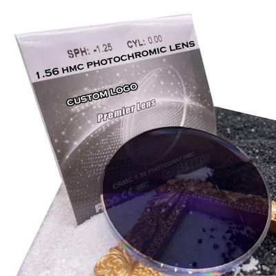 China China Manufacturer Good Quality Optical Glasses Photochromic Super Hydrophobic 1.56 Glass Photo Glasses HMC Glass Single Vision Glasses China Manufacturer for sale