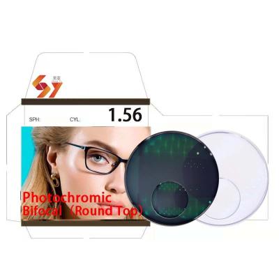 China 1.56 Hmc Lenses Round Cover Hmc IEM Spectacle Manufacturers Photochromic Super Hydrophobic Bifocal Lenses Bifocal Lenses Lenses l for sale