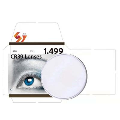 China Single Vision CR39 1.499 Uc 1.56 Optical Lens CR39 1.499 Uc 1.67 1.74 Spectacle Lens Manufacturers Optical Lenses Opticos for sale