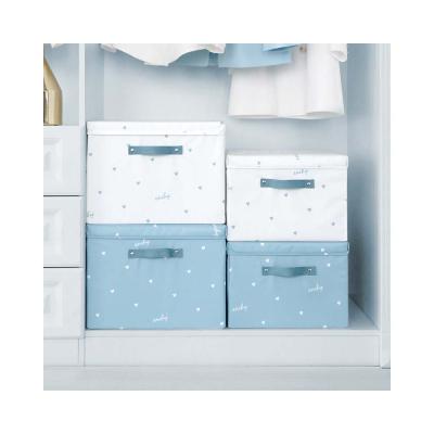 China Contemporary Hot Selling Wholesale Clothes Folding Storage Box Large Cloth Wardrobe Storage Box Home Clothing Oxford Cloth Storage Box for sale