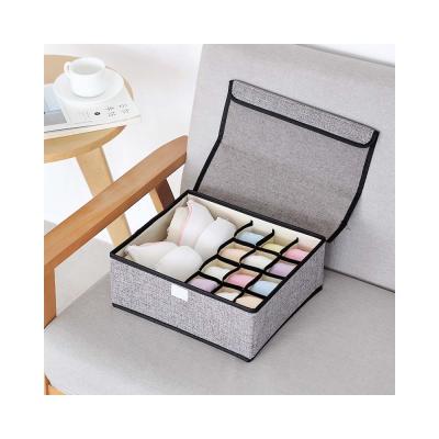 China Contemporary Clothes Socks Underwear Storage Box with Lid for Living Room for sale