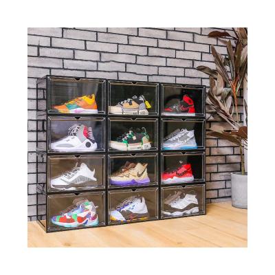 China Wholesale Cheap Minimalist Plastic Shoe Box Shoes Boxshoes Clear Plastic Storage Box for sale