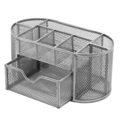 China Hot saleCustom Minimalist Metal Mesh Table Desktop Desk Organizer with Drawers for sale