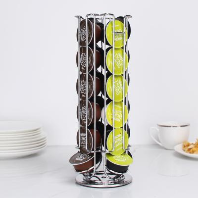 China 360 Degree Sustainable Rotating New Design Home Storage Coffee Capsule Large Capacity Rack for sale