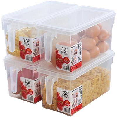 China Freshness Preservation Kitchen Plastic Acrylic With Handle Refrigerator Storage Container Food Set Refrigerator Box for sale