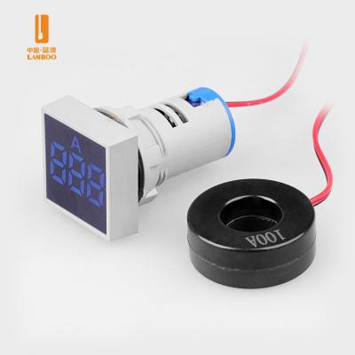 China A Load Line Penetrates LANBOO 22mm Mini Digital Transformer Display Ammeter Panel Current Amp Meter for sale