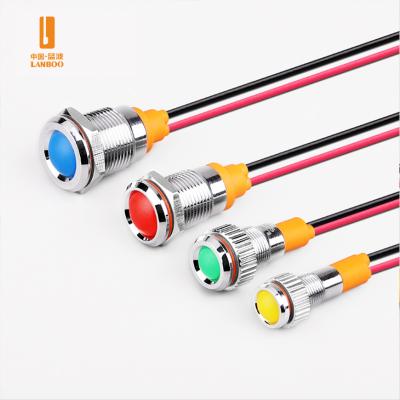 China Copper(nickel)/Aluminum oxide 6MM micro blue3-8v red green 9-24v 48v 110v 220v 250v garage led indicator light price for sale