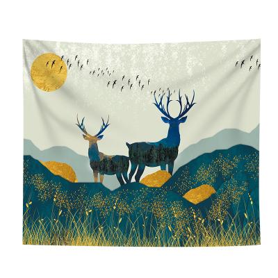 China Custom Twill Image Pattern Digital Printed Wall Hanging Logo Tapestry for Home Web Live Shooting Background Decoration Cloth for sale