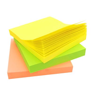 China Exquisite Chinese Wholesale Multi Color 100 Price Cute Or Fluorescent Color Cheap Sticky Notes Sheets Memo Pad Sticky Him And Mail Note Mark F for sale