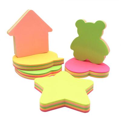 China Self Adhesive Factory Cheap Price Custom Shape Colorful Unique Custom Die Cut Sticky Notes for sale