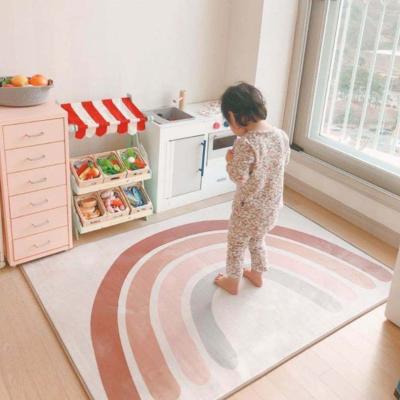 China Colorful Design Selling IDS Rainbow Non-Slip Well Decorate for Baby Kids Children Non-Slip Mat Blanket Floor Crawling Mat for sale