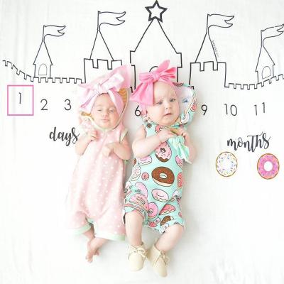 China Non-slip Baby Newborn Birthday Memorial Photo Props Letters Road Background Photography Cushion Cloth Mat Decorative Mat for sale