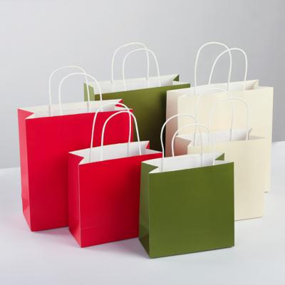 China High Quality Recyclable Colored Paper Shopping Bag With Logos Wholesale Printed In Package Paper Shopping Bags for sale