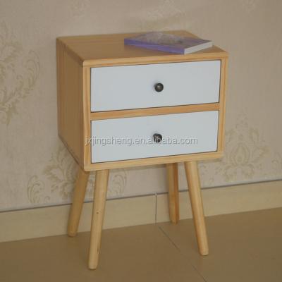 China PANEL modern design bedroom furniture bedside table storage cabinet with two drawers for sale