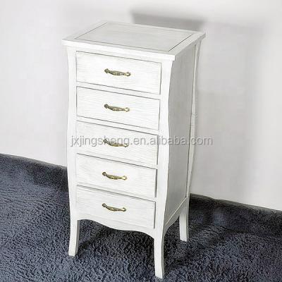 China Modern white solid wood drawers storage cabinet STORAGE living room furniture chest with ample space for sale