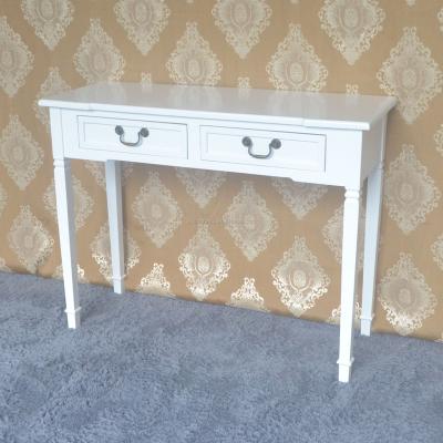 China Beautiful solid wood wooden white console table European style new furniture for sale