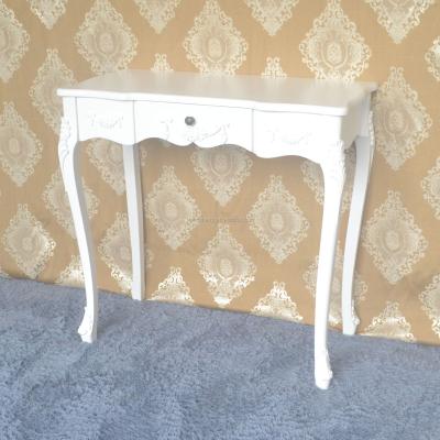 China High Quality Wooden Living Room Furniture Solid Wood White Filing Console Table for sale