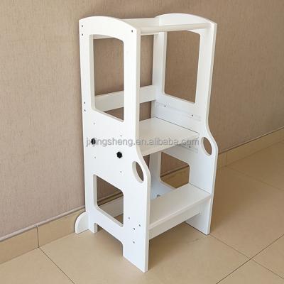 China (Size) 2021 Hot Selling Adjustable Wooden Children Learning Tower 1 Piece Children Learning Tower for sale