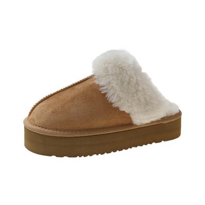 China New winter trend fashion female high quality soft bottom plush thick bottom Baotou thick bottom Baotou can use cotton slippers for sale