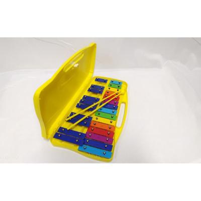 China Assorted Color Notes Steel Material 25 Notes Musical Instrument Quality Yellow Glockenspiel for sale