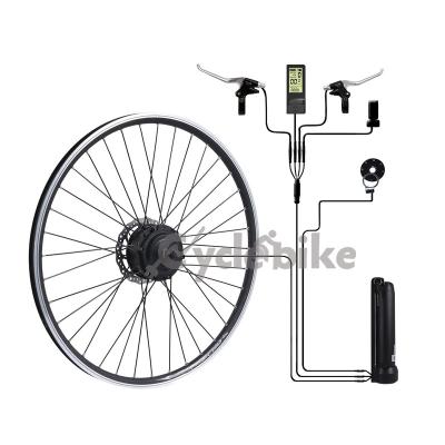 China 36v 250w Front Rear Motor Electric Bike Integrated Controller Wheel Electric Bike Conversion Kit with Lithium Battery for sale