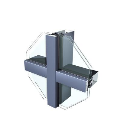 China Traditional Hot Products Wholesale Anodizing Aluminum Extrusion Curtain Wall Profile for sale