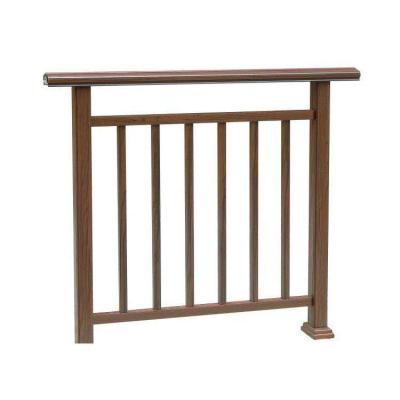 China Wood Grain Framing Aluminum Pipe Railing Stair Railing System for sale