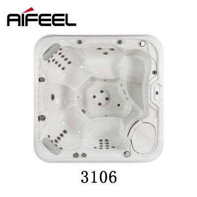 China AF-3106 Eco-friendly Indoor Outdoor Acrylic Whirlpool Hot Tubs 38 Stainless Steel Jet Hot Bath Spa for sale