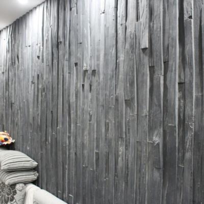 China Factory direct sale rustic handmade random shape 60*15*2cm slate wall tile black decorative slate siding for sale