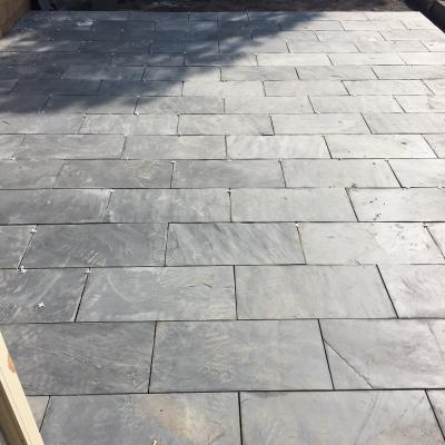 China Rectangular Lightweight Flooring 60*30*1cm Natural 60*30*1cm Outdoor Rustic Gray Slate Tiles Outdoor Floor Tile Porcelain Slate Acidproof for sale