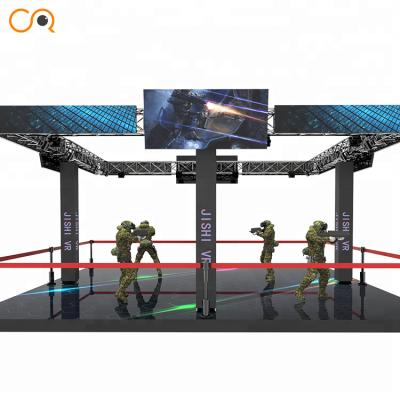 China Coin operated game machine dynamic standing vr simulator arena vr shooting for 4-6 people Te koop