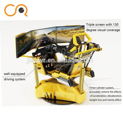 China 360 Degree Rotation VR Car Driving Simulator 3 Screen With VR Immersive Games zu verkaufen